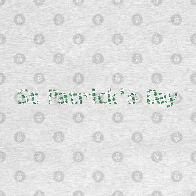 St Patricks Day Green Shamrocks Typography by ellenhenryart